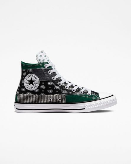 Zapatillas Altas Converse Chuck Taylor All Star Hacked Patterns Hombre Verde Negras Blancas | PE 0L25W4